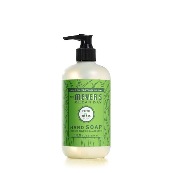 Mrs. Meyer's Fresh Cut Grass Liquid Hand Soap 12.5 Fl Oz (Pack of 6)