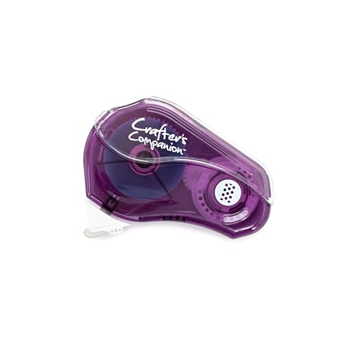 Crafter's Companion Rodillos de cinta adhesiva recargables, lunares, larga duración, 30 m de longitud, permanente, incluye un recambio, ideal para hacer tarjetas y álbumes de recortes