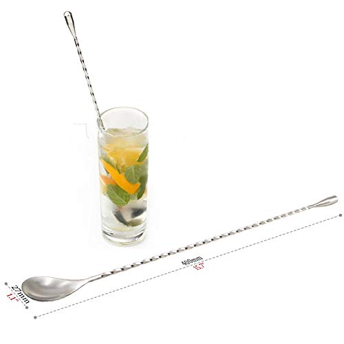 image for GFDesign 15.7“ Extra Long Cocktail Mixing Spoon Set Food-Grade 18/8 
