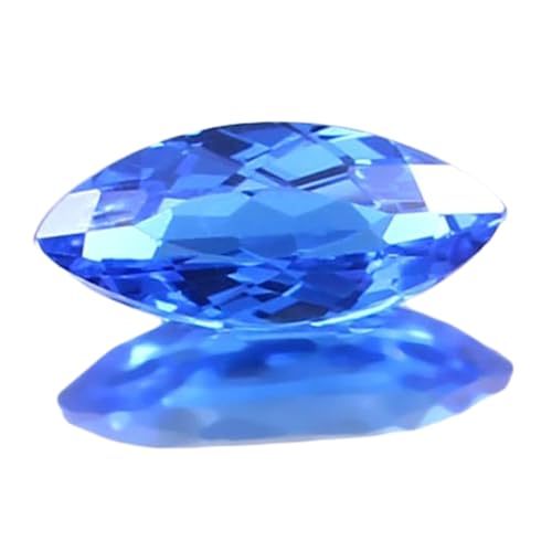 Spinelle bleue de Ceylan naturelle 12x6mm pour fabrication bague et collier