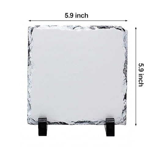 Personalised Gifts for Women Men Personalised Photo Gifts Photo Slate 15 x 15cm Rock Slate Gift for Him Her Gift for Mothers Day Birthday Anniversary Wedding Christmas Valentines Day