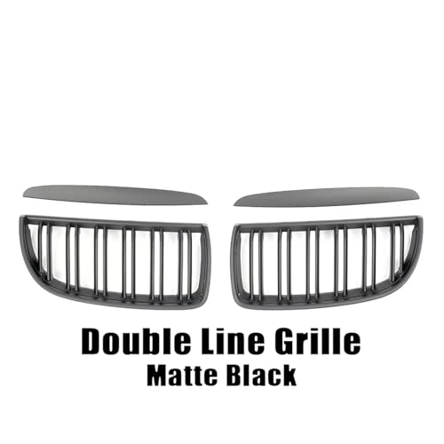 Parrilla de radiador de una sola línea con rejillas estilo diamante en negro brillante 2