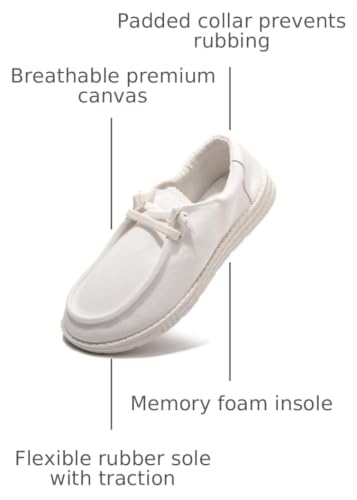 Image of Women's Canvas Slip On Loafers Fashion Outdoor Casual Flat Sneakers | Durable Breathable Canvas, Layered Lightweight Cushion Sole, Lace-Free Slip-On Design For Versatile Daily Style
