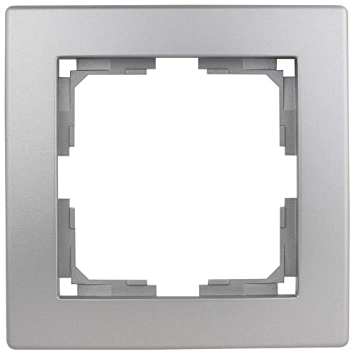 REV Studio, 1-fach Rahmen Steckdose, Rahmen Lichtschalter etc., platin