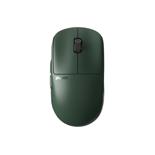 Image of Pulsar Gaming Gears X2 v2 mini Wireless Gaming Mouse, Founder's Edition, Ultra Lightweight 1.80 oz (51 g), Symmetrical, Optical Switch, 2.4 Ghz 1 ms, 26000 DPI, PAW3395 Sensor (Mini, Wireless, Green)