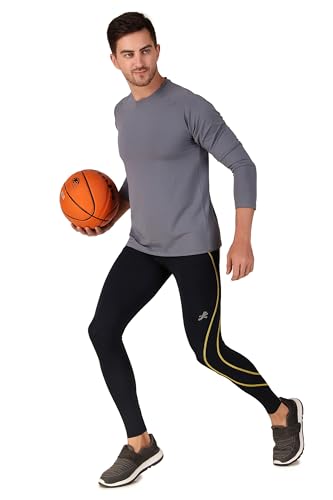 Image of ReDesign Apparels Men's Polyester Compression Pant /Tights /Megging for Gym, Running, Cycling, Yoga & All Sports