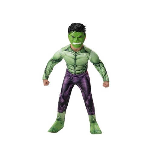 Marvel Boys Deluxe Hulk Costume, Incredible Hulk Child Bruce Bann...