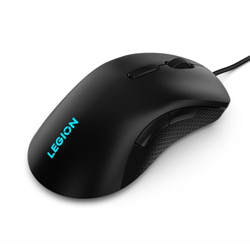 Image of Lenovo Legion M300 RGB Wired Gaming Mouse - 8,000 DPI Adjustable Sensor, 8 Programmable Buttons & 10-Million Clicks Durability for High Performance Gamers