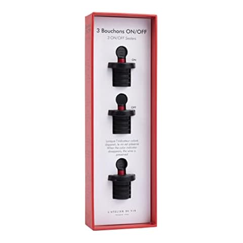 "L’ATELIER DU VIN - Corks Gard’Vin On/Off - Preserve all the flavors of your opened bottles - 3 Stoppers" Cover