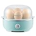 Elite Gourmet EGC115M Easy Egg Cooker Electric 7-Egg Capacity, Soft, Medium, Hard-Boiled Egg Cooker with Auto Shut-Off, Measuring Cup Included, BPA Free, Retro Mint