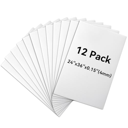 YDisplay 12 Stück Plakatkarton 61x91,4 cm Weiß