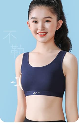 Herepai 여아용 스포츠 브라 통기성 패드 면 트레이닝 브라 — 사진 3