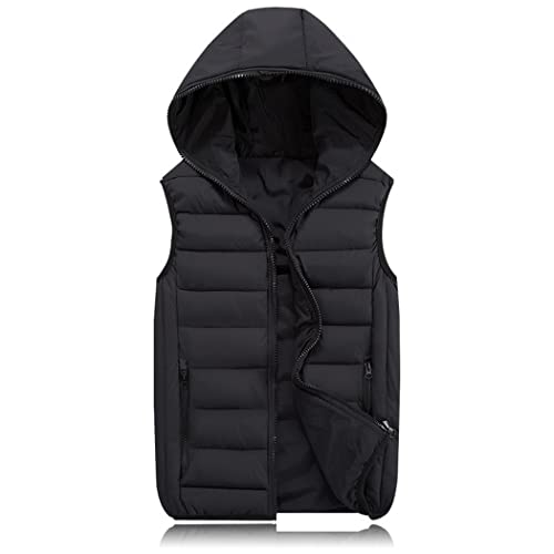 Spring Autumn Sleeveless Jacket Men Warm Hooded Winter Vest Light Plus Size Work Waistcoat2