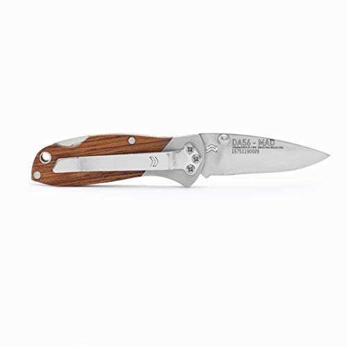 Canivete Cimo Dallas 56 Cabo Inox e Madeira Com Clip