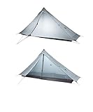 ZFLL Tienda Lanshan 1 Tienda Profesional al Aire Libre 1 Persona Tienda de campaña Ultraligera 3 Estaciones Tienda Profesional 20D sin Varillas, 20D Gris