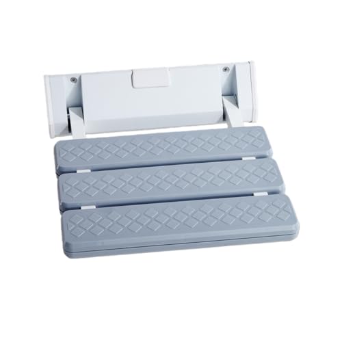 KDBT シャワーベンチ 壁掛け折りたたみシャワースツール折り畳み椅子 玄関椅子 浴室 介護用 防水 滑り止め ホワイト アルミニウム合金製 省スペース (グレー)