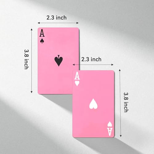 Generisch 2 Stück Rosa Spielkarten Rosa Pokerkarten 2X 54 Karten Standard Spielkarten Geeignet für Partys, Festivals, Geburtstage, Camping, Reisen und als Geschenk – Bild 4
