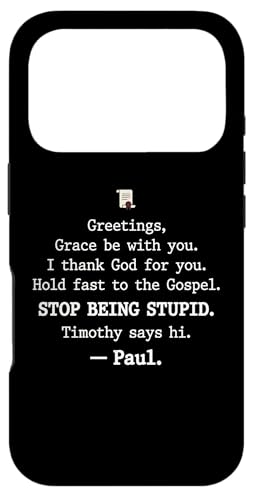 Greetings Grace Be with You I Thank God for You Hold Fast �X�}�z�P�[�X iPhone 17 Pro �p