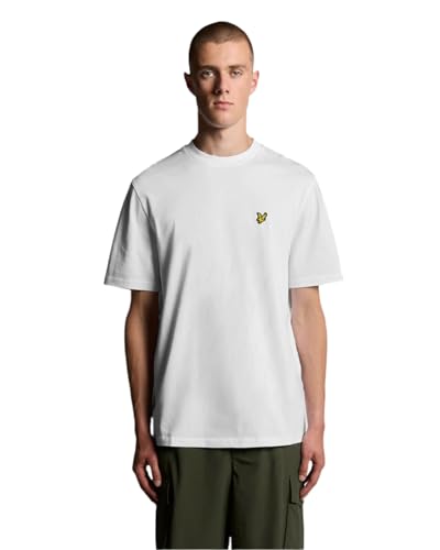 Lyle & Scott T-Shirt Herren | mit Rundhals-Ausschnitt und kurzen Ärmeln | mit goldenem Adler-Logo auf der Brust | XS XXL