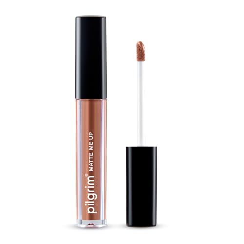 Image of Pilgrim Liquid Matte Lipstick - Nude Feud | Lipstick for Women with Hyaluronic Acid & Spanish Squalane | Transferproof, Long Lasting & Non Drying with Hydrating Ingredients 3gms
