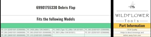 WILDFLOWER Tools 69901755330 Debris Flap Compatible with Echo PE Edgers