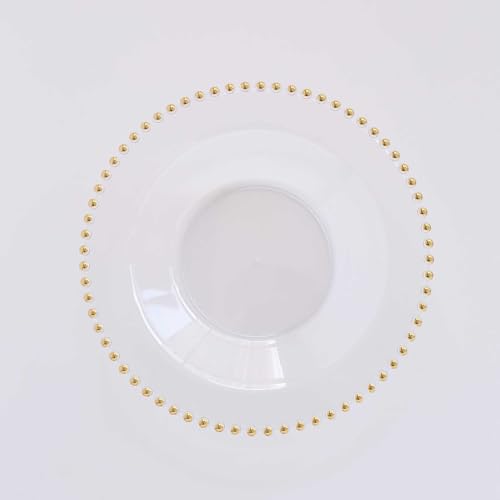 Efavormart DSP_BO4239_12_CLGD Efavormart 10 Pack Clear Plastic Soup Bowls With Gold Beaded Rim, Round Disposable Dessert Salad Bowls thumb #6