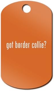 Got Border Collie Engraved Keychain/GI Tag Mister Petlife #2 Sheep Dog Orange
