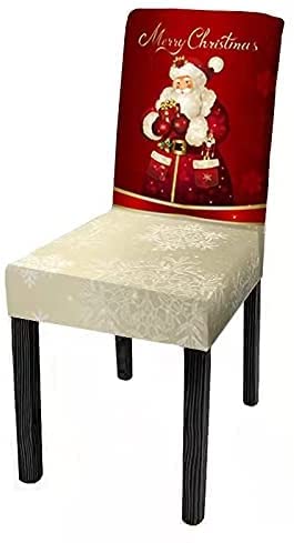LC&YZQ Dining Chair Covers Christmas Set Of 1/2/4/6, Removable Washable Spandex Slipcovers For Dining Room, Hotel, Ceremony, Kitchen,h,2pcs