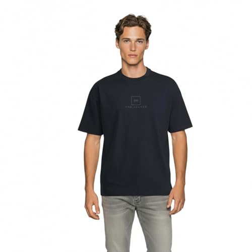 Image of Van Heusen Men's Premium Cotton Oversized Drop Shoulder Brand Logo T-Shirt