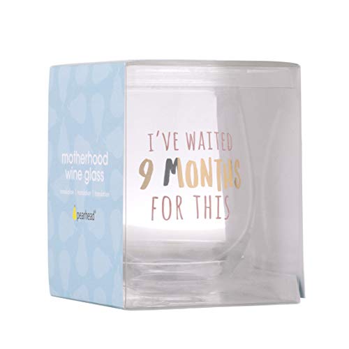 Pearhead I’ve Waited 9 Months For This Stemless Wine Glass, New Mom, Gift For New And Expecting Moms, Pink And Gold, 16 Oz #TOP4