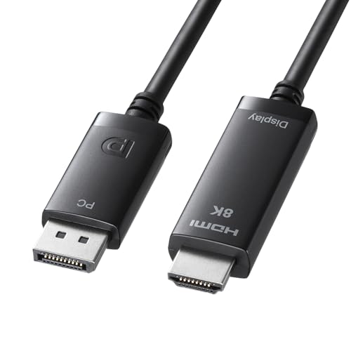 Amazon.co.jp: サンワサプライ DisplayPort-HDMI変換ケーブル 8K