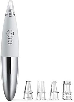 Facial Pore Cleaner Electric USB Rechargeable Acne Comedone Whitehead Extractor with 4 Probes and Blackhead Remover Kit Suction for Women & Men