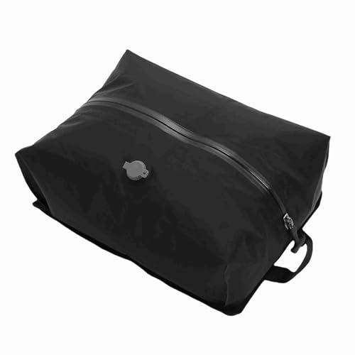 Bolsa de vacío de viaje, 39x29,5x15 cm/15,4x11,6x5,9 pulgadas 16L Bolsa de compresión de vacío de TPU reutilizable a prueba de salpicaduras que ahorra espacio para maleta mochila (Negra)