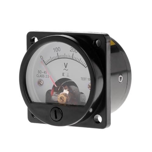 Voltmètre AC 0-300V rond SO-45 cadran analogique noir