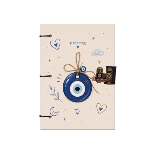 Image of Good Energy Diary Notebook 7x5 Inch 160 Pages Unruled Journal for Notes