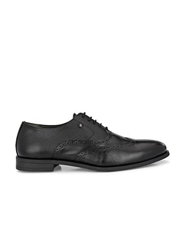Image of San Frissco Men's Formal Shoes Leather Brogues Lace Up Footwear Cushioned Footbed with TPR Sole Lightweight, Flexible and Stylish for Office, Wedding, Parties and Dailywear