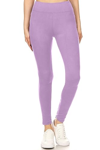 Image of Leggings Depot High Waisted Leggings for Women Buttery Smooth & Soft Women's Solid Yoga - Reg, Plus, 1X3X, 3X5X