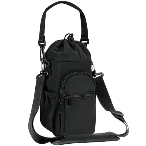 Flintronic Funda Térmica para Botella de Agua con Correa Ajustable para Senderismo, Campamento, Caza y Viaje