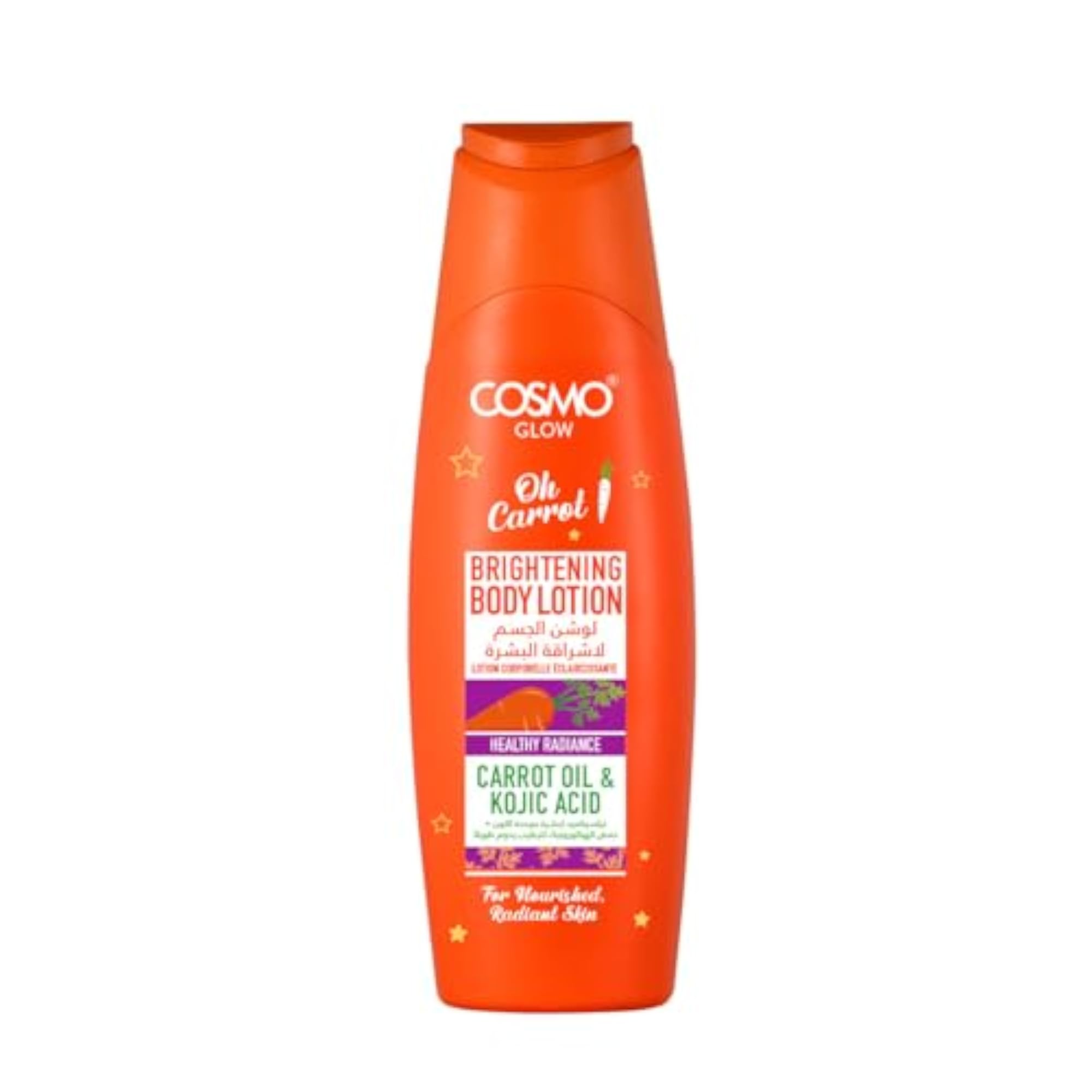 Glow White Brightening Body Lotion 500ml, Carrot Oil & Kojic Acid