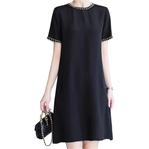 Women's Dresses Classic Style O-Neck A-Line Gown with Solid Pattern