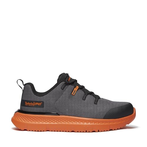 Timberland PRO Timberland PRO Men's Intercept Steel Safety Toe Industrial Athletic Work Shoe, Dark Grey/Orange, 11W