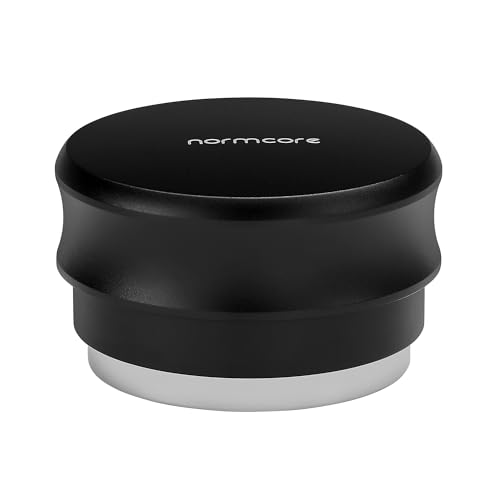 Normcore 58.5mm Palm Tamper, Espresso Coffee Tamper Built-In 30lb Spring with Stainless Steel Flat Base, Barista Coffee Hand Leveler Tamper Compatible with 58mm Portafilter