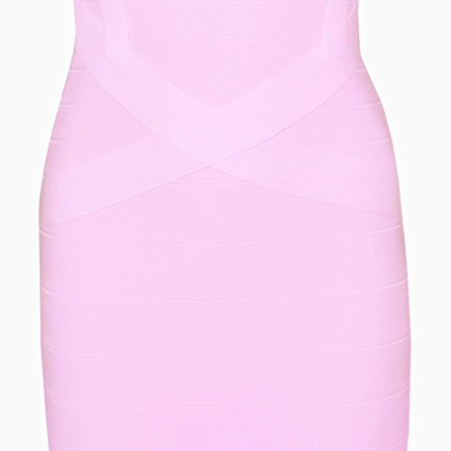 Image of Midi-Calf Solid Color Spaghetti Strap Rayon Bandage Dress