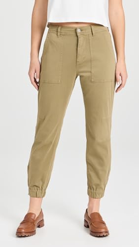 7 For All Mankind Women's Darted Boyfriend Joggers in Army2