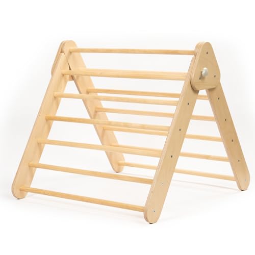 leg&go Kletterdreieck mit Rampe Dreieck Triangle Climbing Set with Ramp (Naturholz)