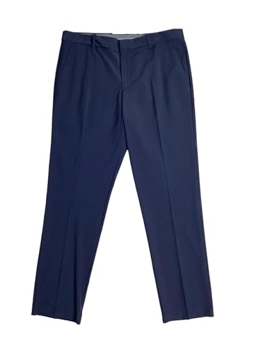 Perry Ellis Portfolio Men's Modern Fit Stretch Dress Pants Navy 34 x 32