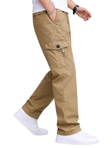 Image of Vikita Enterprise Men's Relaxed Fit Cotton Cargo Pant with Full Length and Zipper Closure Type | Mens Cargo Pants with Pocket