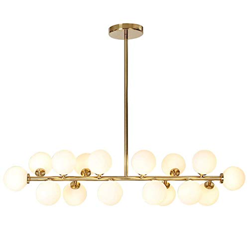 Candelabro de bola de cristal de 16 luces Modern Magic Beans Molecular...