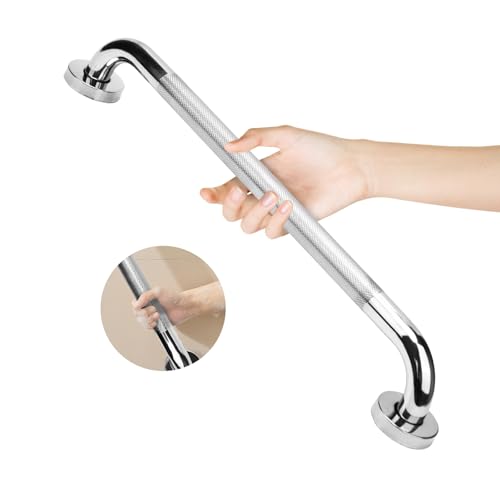 HAIMAYEE Barres D'appui de Salle de Bain en Acier Inoxydable 304 avec Surface Moletée,Sécurité Barres d'appui Antidérapantes pour Personnes âgées,Poignée Baignoire Pour Toilette,Cuisine,Stairway 50cm