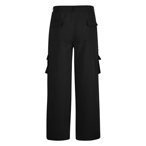 Mens Sweatpants Casual Tactical Cargo Pants Stylish Outdoor Hiking Travel Outfits Multic-Pockets Elastic Waist Pants3